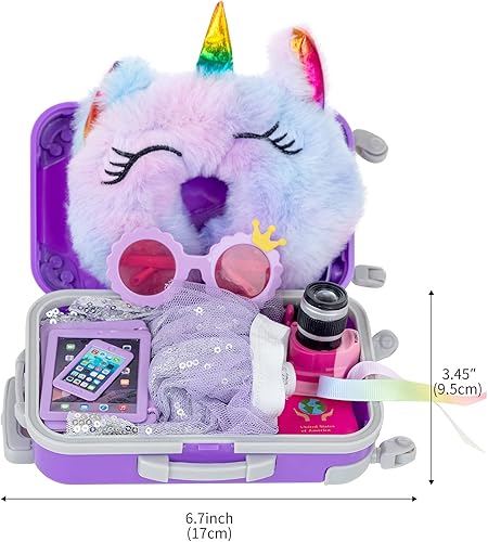 Miniatura 5 de ZNTWEI American - Juego de maleta de viaje de 18 pulgadas con ropa y accesorios para muñecas de 18 pulgadas, incluyendo gafas de sol, cámara,