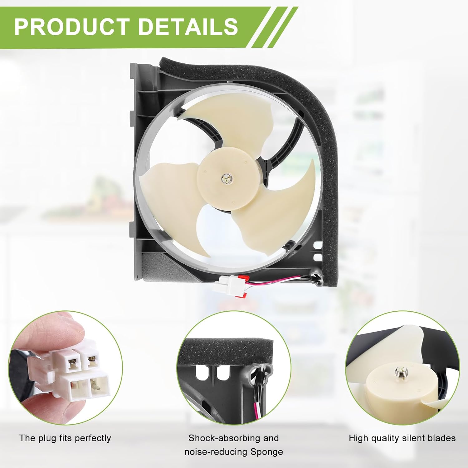 AMI PARTS DA97-15765A, DA97-15765C, DA97-12842A Refrigerator Condenser Fan Motor Assembly Fit for Sam-Sung Replaces DA97-12842B,3974295,AP5965200,PS11718224,EAP11718224