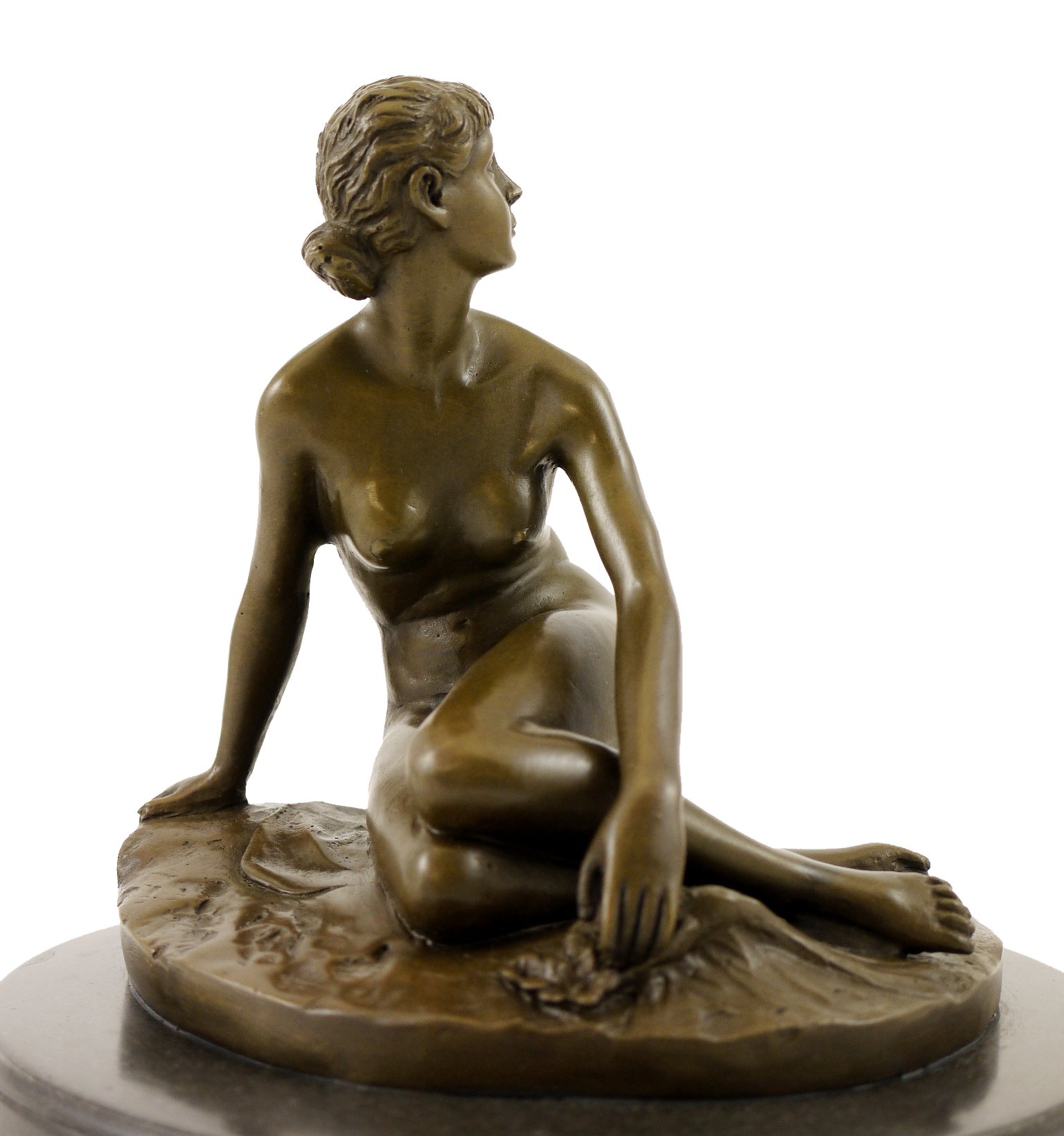 Kunst & Ambiente - Jugendstil Bronzefigur - Der Frühling (1891) - signiert - Peter Breuer Skulptur - Deko Figur - Wohndeko