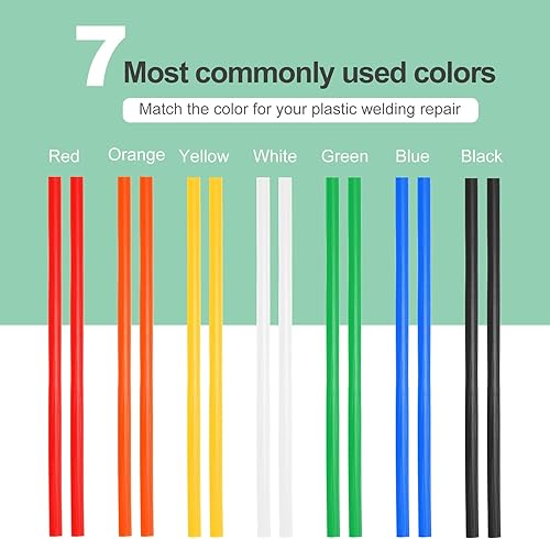 Miniatura 4 de MECCANIXITY 8 varillas de soldadura de plástico negro de 0.374 in x 9.843 in HDPE cinta plana de soldadura de plástico para reparar tanques de agua,