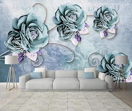 Amazon 3dアート壁画は壁紙をカスタマイズします 美しい花 居間の寝室の子供の部屋の背景の装飾のための不織布の壁紙 150x105cm 壁紙