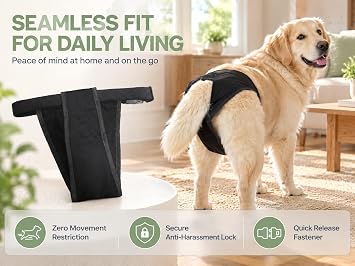 Anti Harassment Reusable Sanitary Panties Gray+Black XL