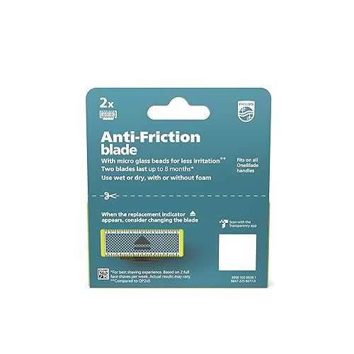 Miniatura 10 de Philips Norelco OneBlade QP225/80 - Cuchilla de repuesto original para afeitadora eléctrica OneBlade y recortadora, acero inoxidable duradero