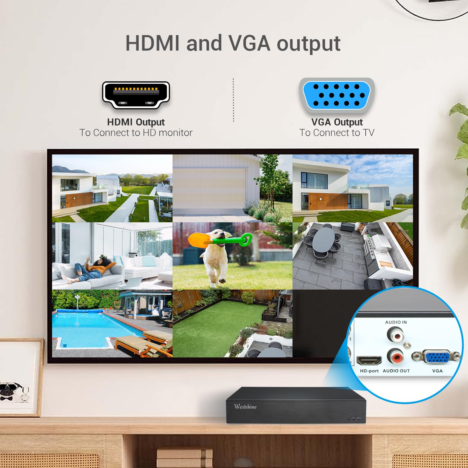 DVR 8 Canales 5MP Lite H.265+ Híbrido 5-en-1 Detección Humanos/Vehículos Acceso Remoto 4K
