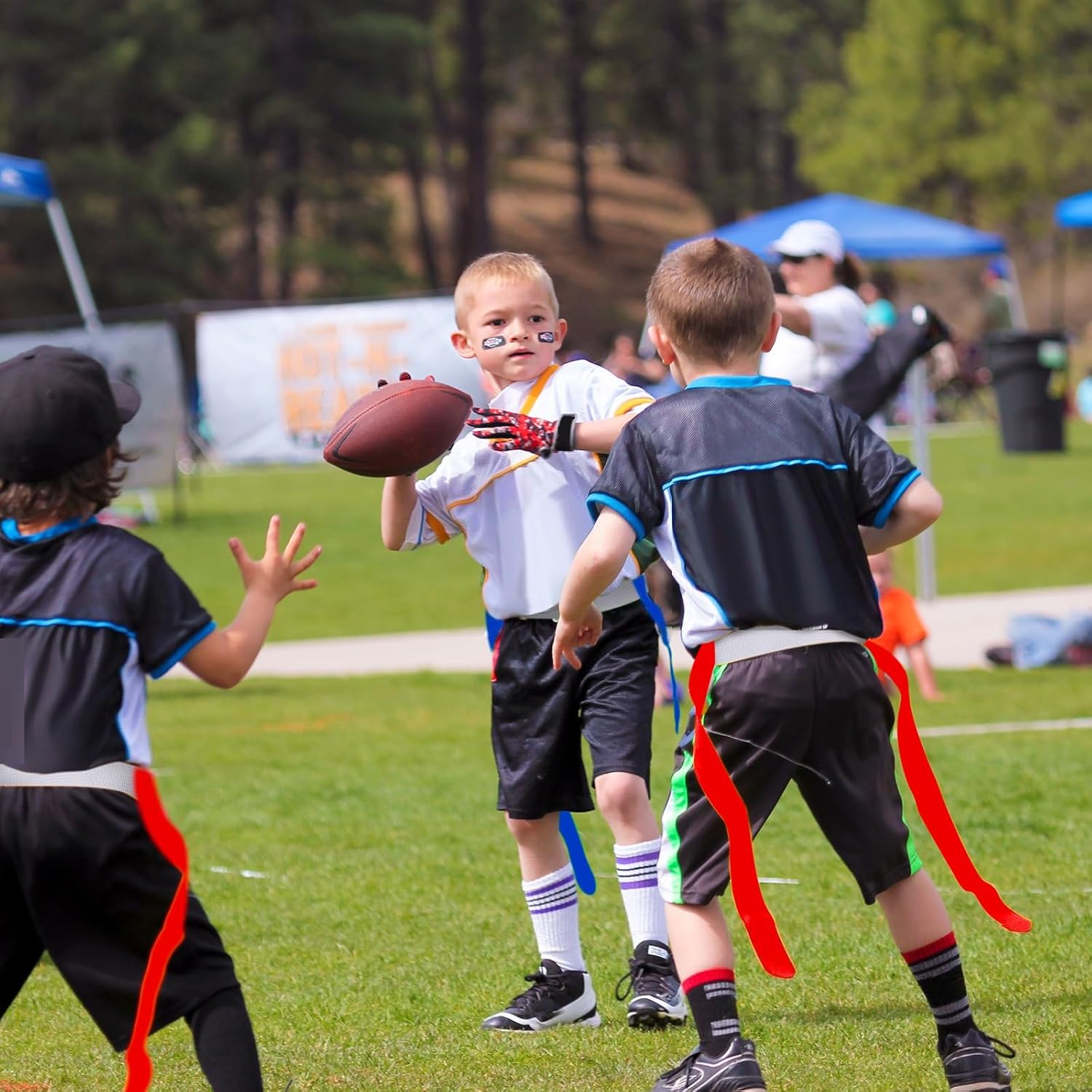 Sintege Player Flag Football Belt Set, Adjustable Football Flag and Belts Gifts for Youth Adults Sports Training