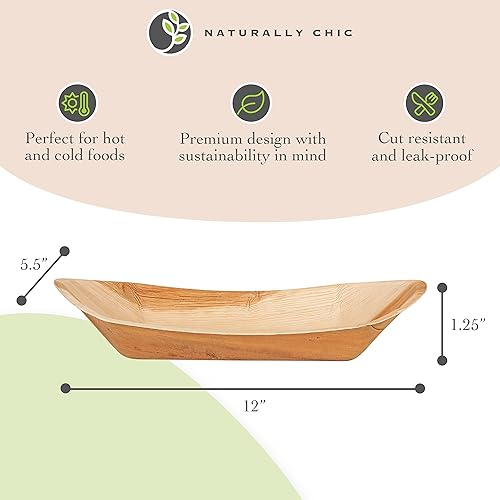 Miniatura 7 de Paquete de muestra de hoja de palmera incluye cuencos de inmersión de 2.5 y 3 pulgadas, platos redondos y cuadrados de 6 pulgadas, platos de bambú