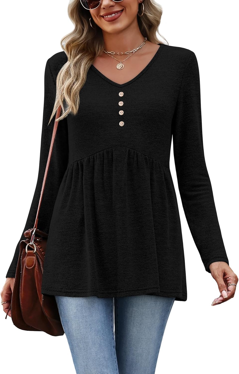 OFEEFAN Ladies Tops and Blouses for Women Fall Sweaters Long Sleeve Shirts Winter Clothing for Women Fashion Clothing - Image 4