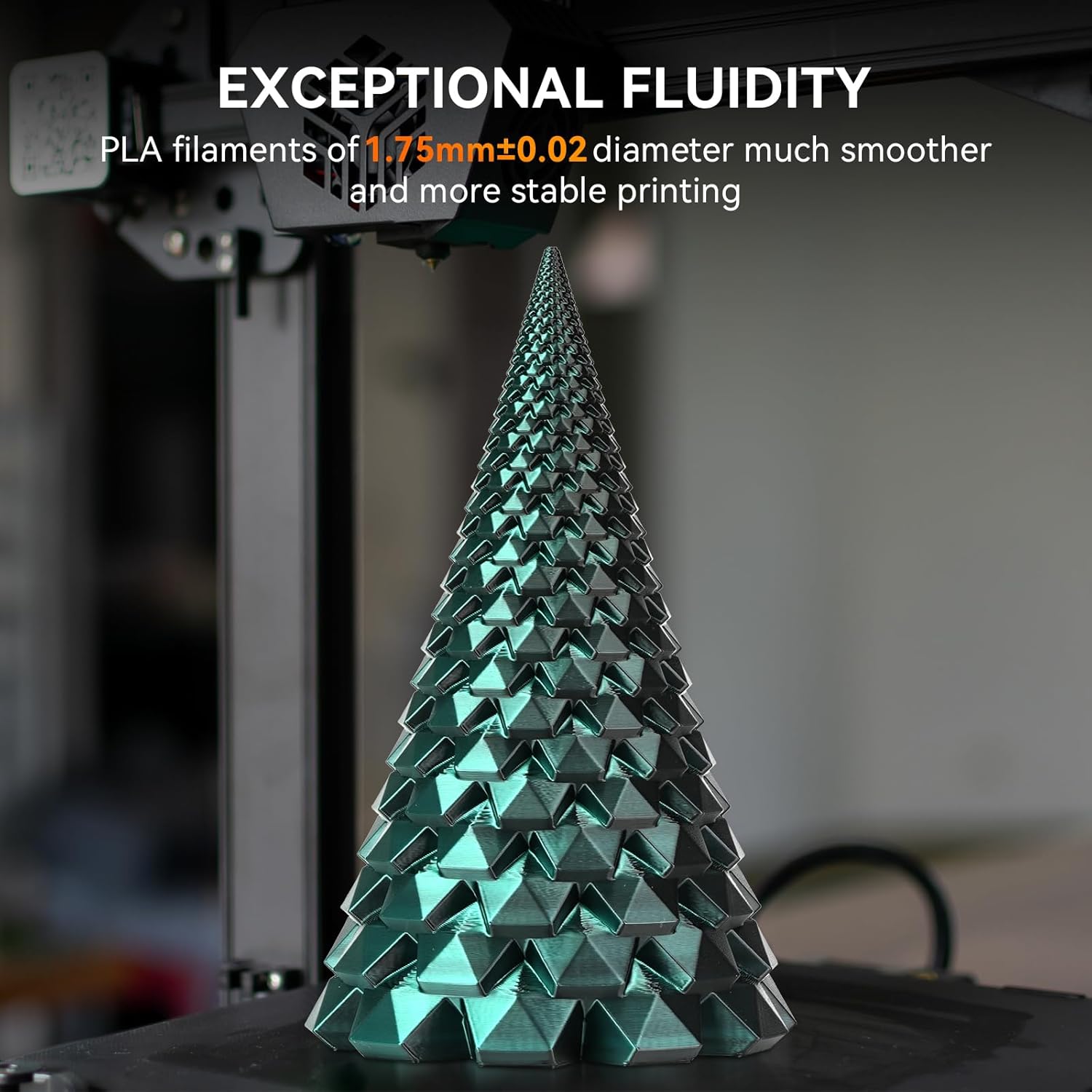 TECBEARS Silk PLA Filament Dual Color, Shiny 3D Printer Filament 1.75mm, Dimensional Accuracy +/- 0.02mm, 1kg Spool(2.2lbs) Fits for Most FDM 3D Printers(Black Blue) - Image 6