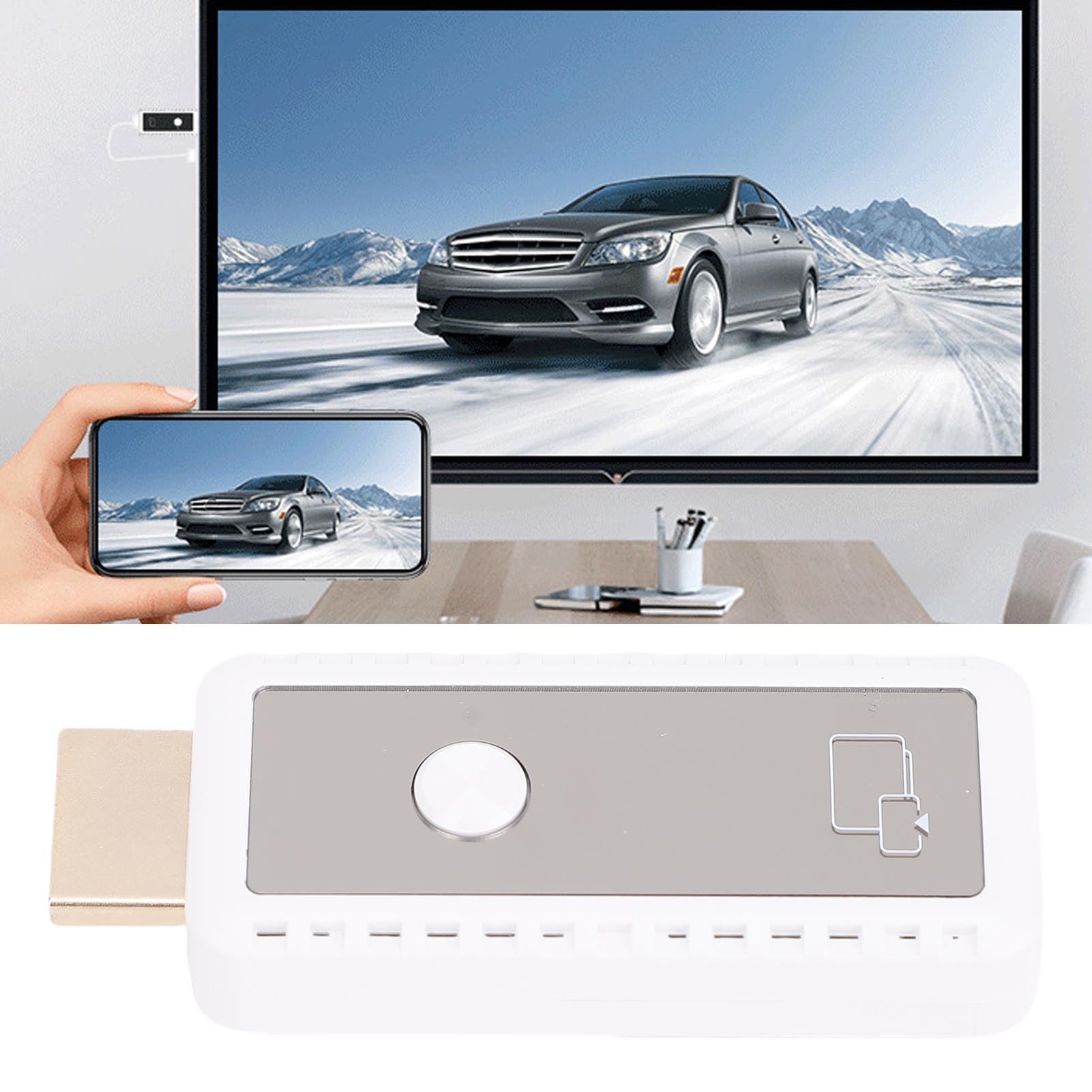 Zunate 4K Wireless HDMI Nadajnik i Odbiornik, 2 w 1 Typ C 2,4G 5G Dual Band Tarfein Decoding 1080p Wyjście 60 Hz Adapter Odświeżania Odświeżania do Domowego Biura Wideo Wideo