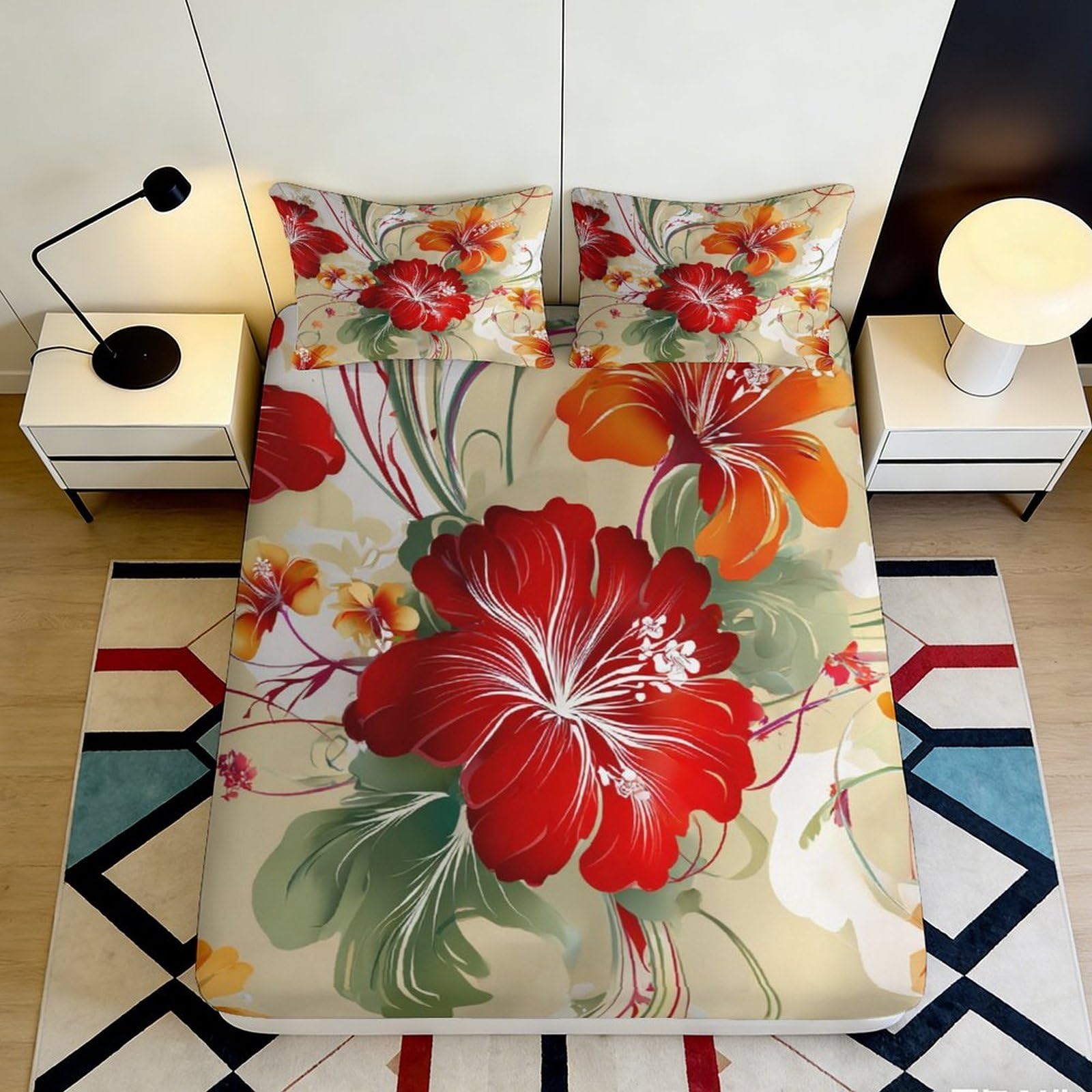 3D Printed Butterfly Forest Fitted Sheet Microfiber Non-Slip Deep Pocket Butterfly Mattress Fitted Cover for Bedroom 120x200x25cm