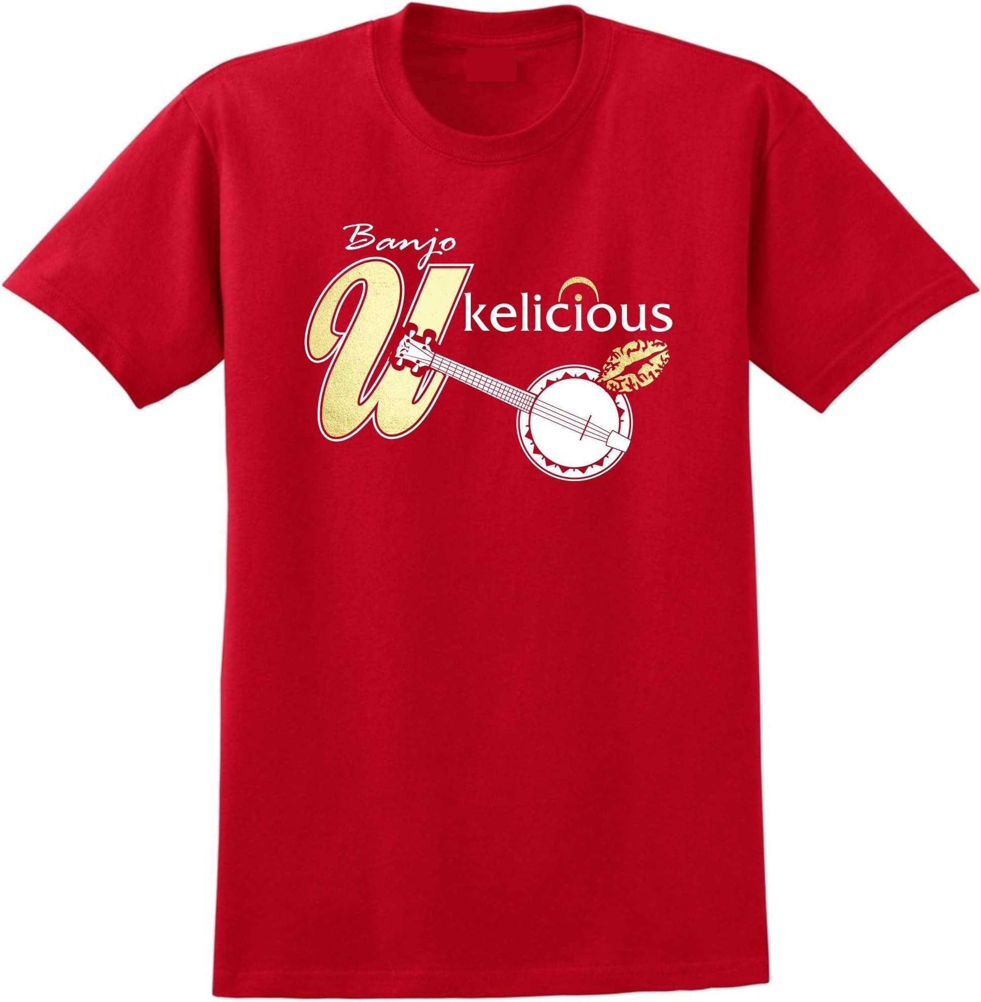 MusicaliTee Banjolele Banjo Ukulele Ukelicious Kiss - Unisex Music T Shirt