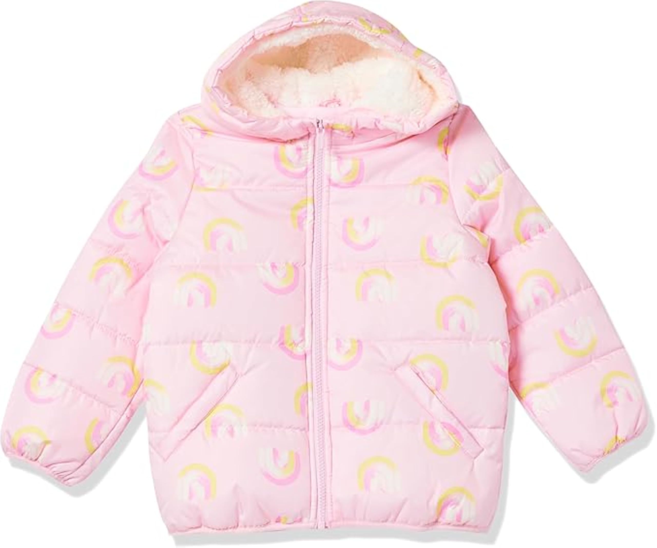 Carter's Girls' Winter Coat Puffer Jacket with Sherpa Lined Hood