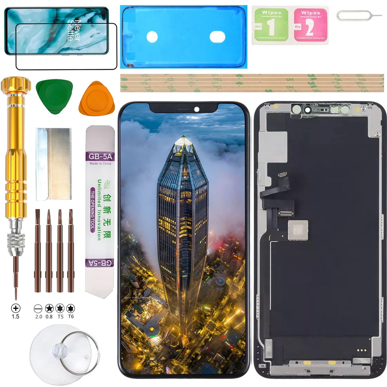 (Incell/IC Transplant) Display LCD Assembly per iPhone 11 PRO MAX A2218, A2161, A2220 Kit di sostituzione dello schermo