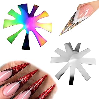 French Tip Cutter for Acrylic Nails,2 Pack French Cutter for Nails French Smile Line Cutter Easy 9 Size Deep French Nail C...