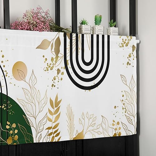 Vista 33 de Christmas Window Valance Blue Gnomes Snowflake Bird on the Branch Pattern, 54x18 inch, Polyester, Light Filtering, Rod Pocket, Kitchen, Living Room