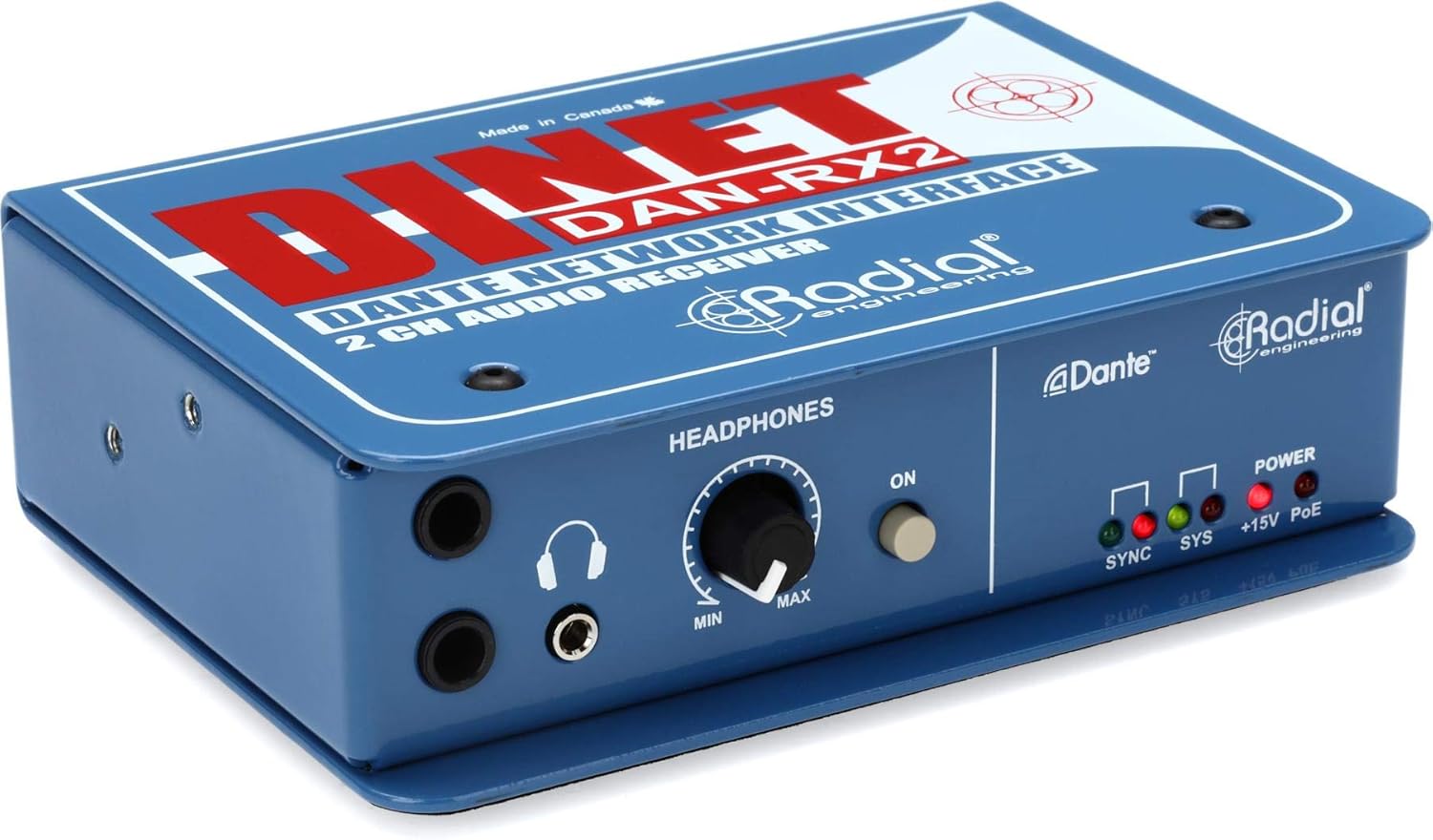 Radial DiNET DAN-RX2 2-Channel Dante Network Receiver
