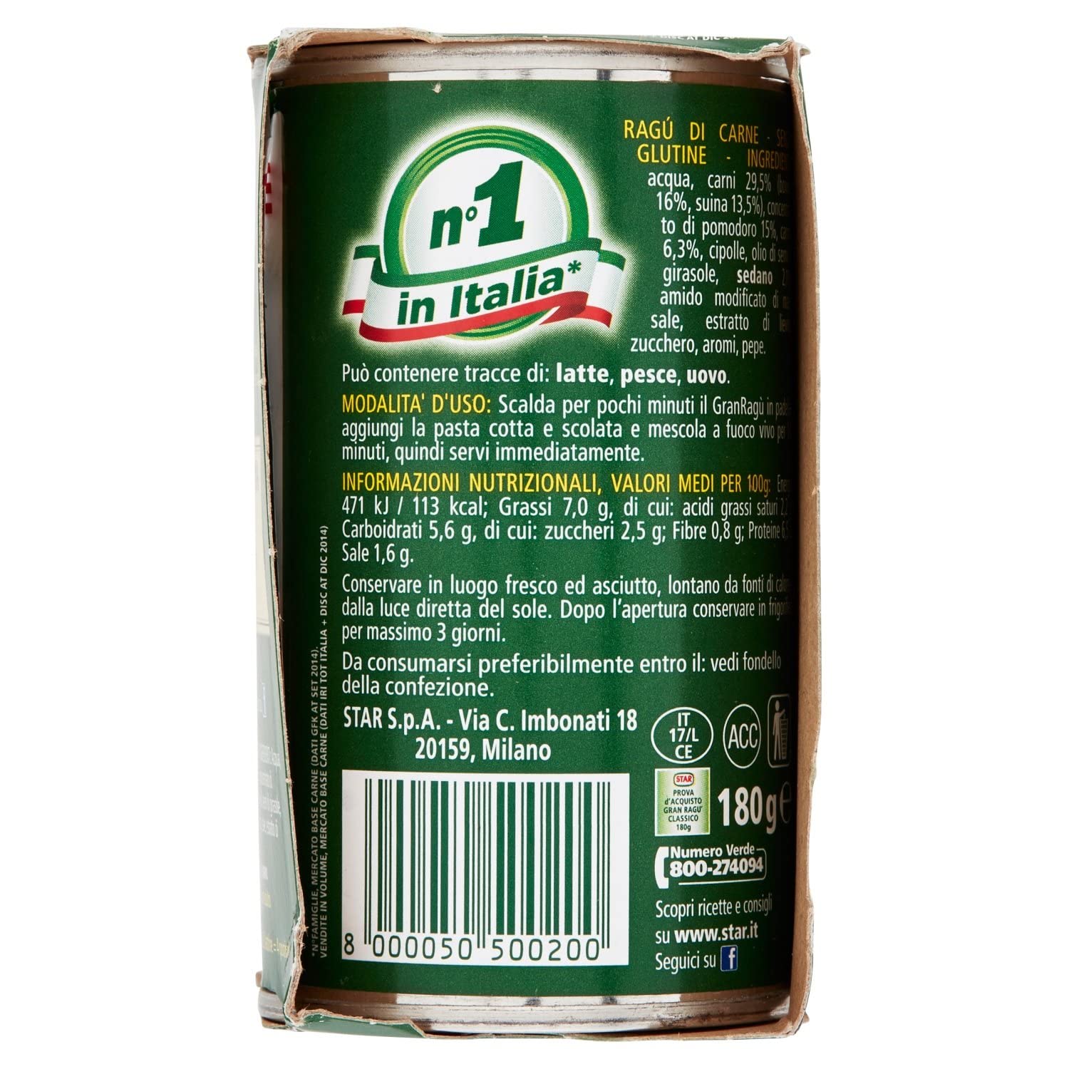 4x Il mio Gran Ragù Star Classico sauce tomate italienne sauce tomate 2x 180g