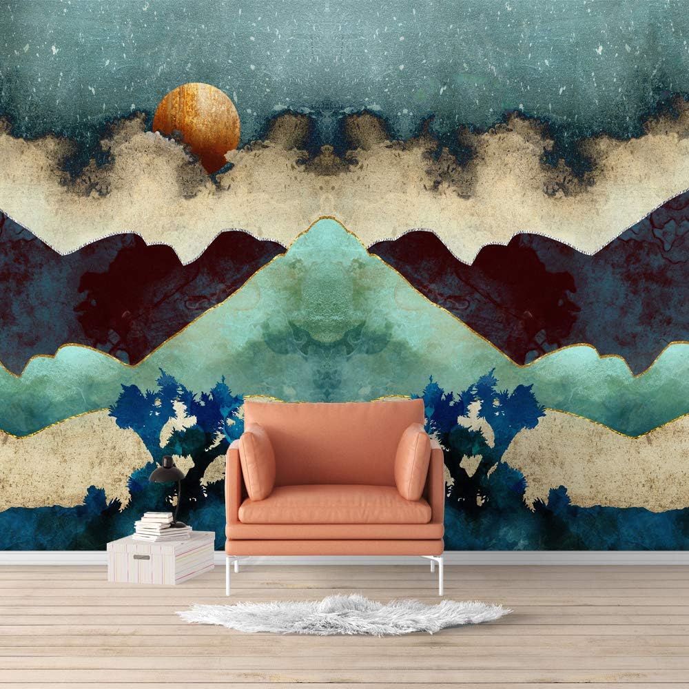 SIGNFORD Wall Mural Nordic Style Nature Landscape Removable Wallpaper Wall Sticker for Bedroom Living Room - 66x96 inches