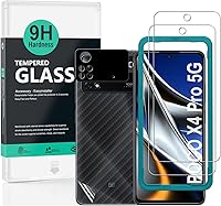 Vista 8 de Ibywind Protector de pantalla para Xiaomi Poco X4 GT 5G, 2 unidades, vidrio templado de dureza 9H y protector de lente de cámara, con marco