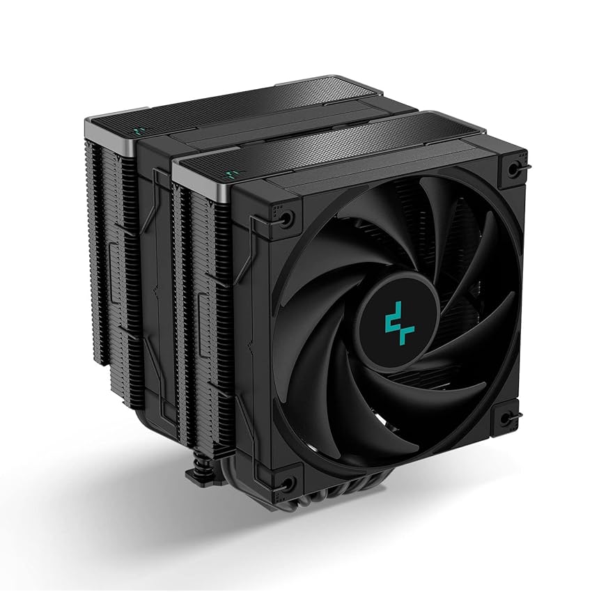 Immagine del prodotto DeepCool AK620 ZERO DARK, Dissipatore Aria per CPU Tutto Nero, 6 HeatPipes, 2x 120 mm FK120 Ventola FDB PWM, TDP 260W, LGA1700 e AM5 Compatibile