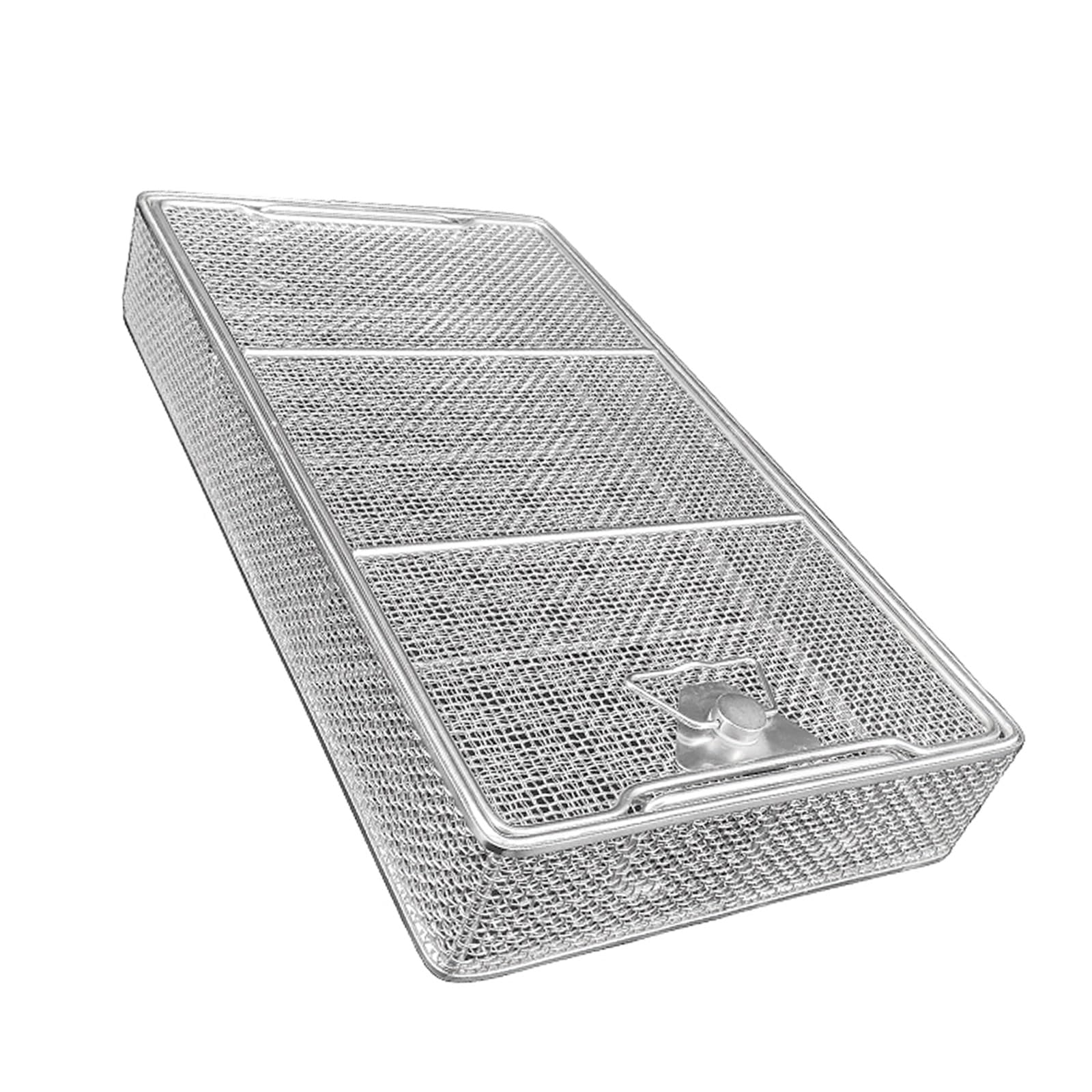 Medizinisches Chirurgisches Tablett, Netzkorb Aus Edelstahl Mit Deckel, Sterilisationskorb Für Chirurgische Instrumente, Maschenweite 4mm/0.16in, Für Operationssaal, Dental(30x20cm/11.8x7.9in)