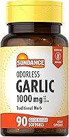Vista 1 de Sundance Cápsulas blandas de ajo sin olor 90 unidades Suplemento sin OMG y sin gluten