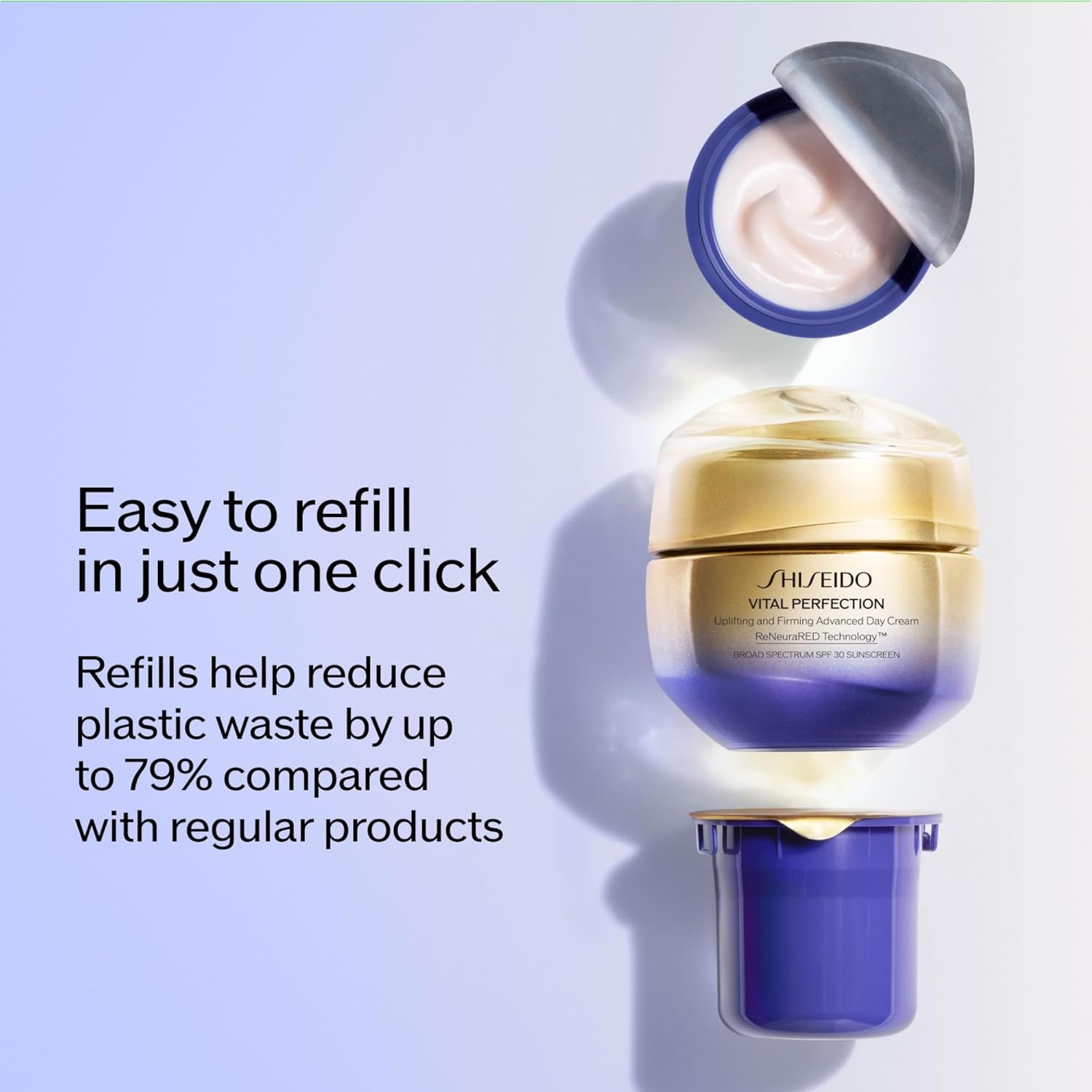 Shiseido Vital Perfection Uplifting and Firming Advanced Day Cream SPF 30 - Multi-Benefit Lifting and Firming Face Moisturizer - 50 mL - Image 6