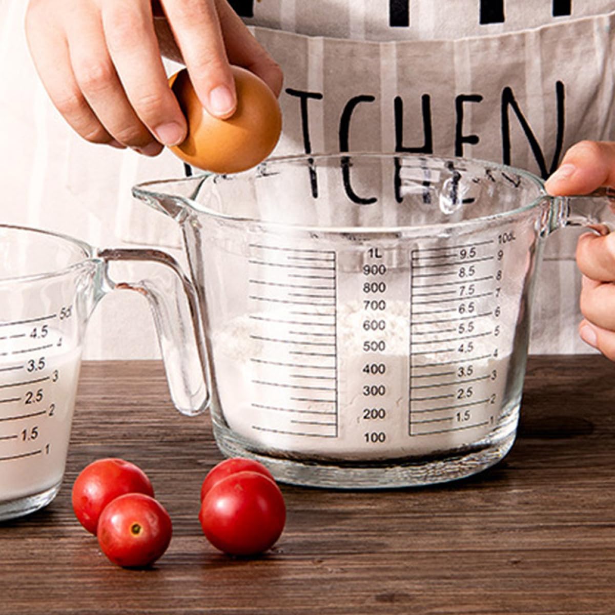 Vaso con Escala Precisa Resistente al Calor Medidor de Fácil de Limpiar para Líquidos y Adecuado para Cocina y Repostería