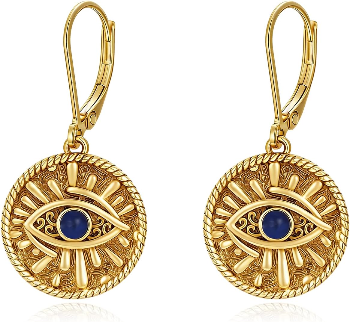 Evil Eye Earrings for Women, 925 Sterling Silver, Protective Jewelry, Gift for Women