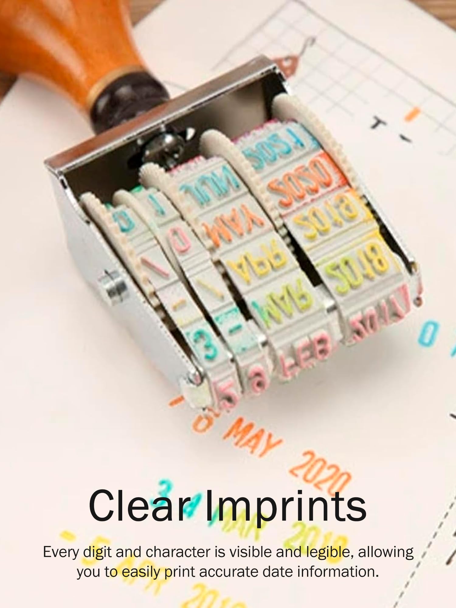 Snapklik.com : Haosie Roller Date Stamp, Retro Small Date Stamper, Date ...