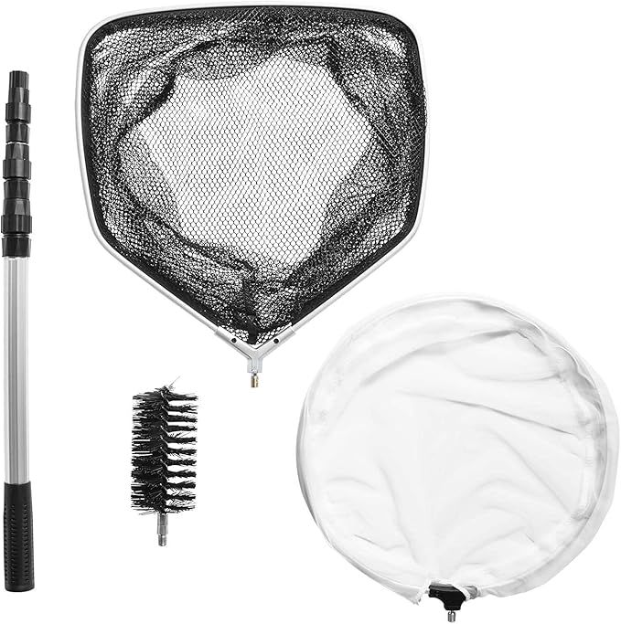 Swell UK Heavy Duty Pond Nets With 1.6 Metre Telescopic Pole Ideal Garden Pond Maintenance Kit