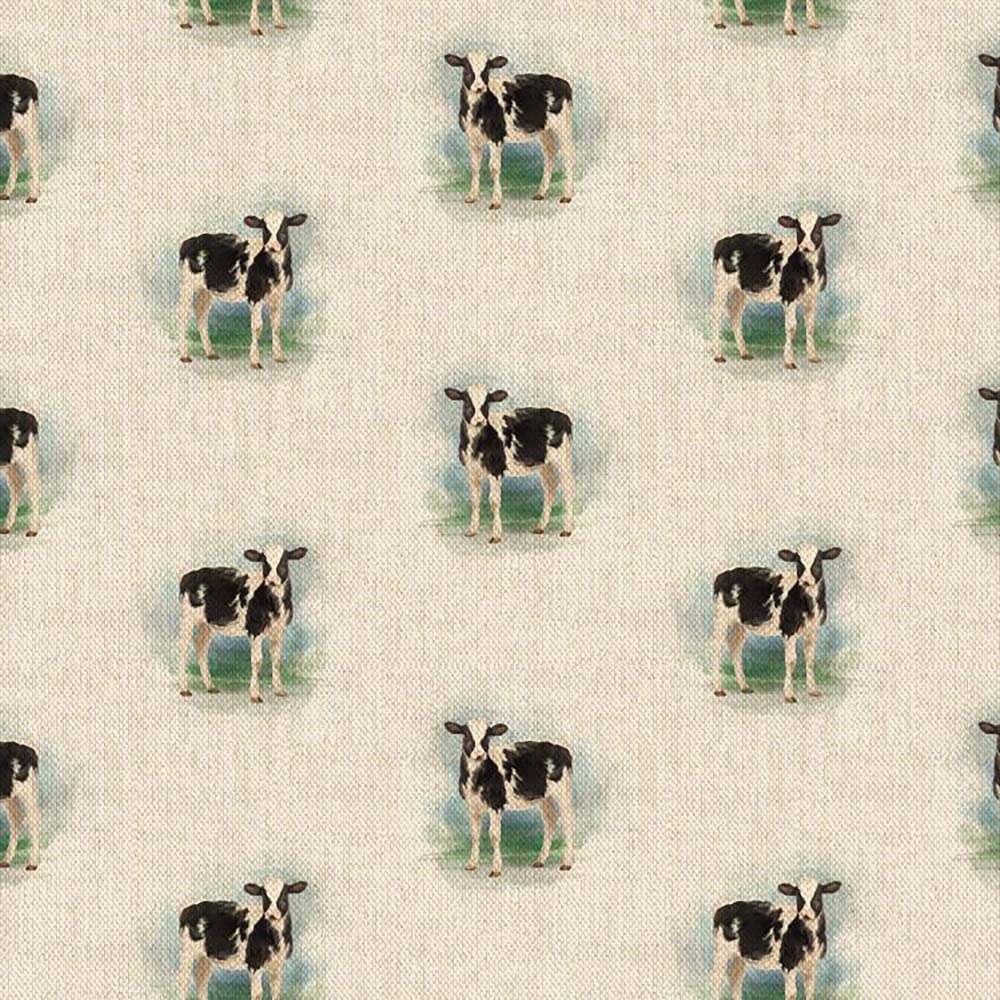 Luxury Cotton Rich Digital Printed Linen Fabric Wild Life Pets Sold by The Metre - Half METRE 50 x 140cm