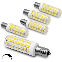 E12 Candelabra Bulbs 60 Watt 75W Ceiling Fan Light Bulbs 8W E12 Small Base Light Bulb Daylight White Chandelier Light Bulbs 120V Decorative Lighting Wall Sconces Light Pack of 5