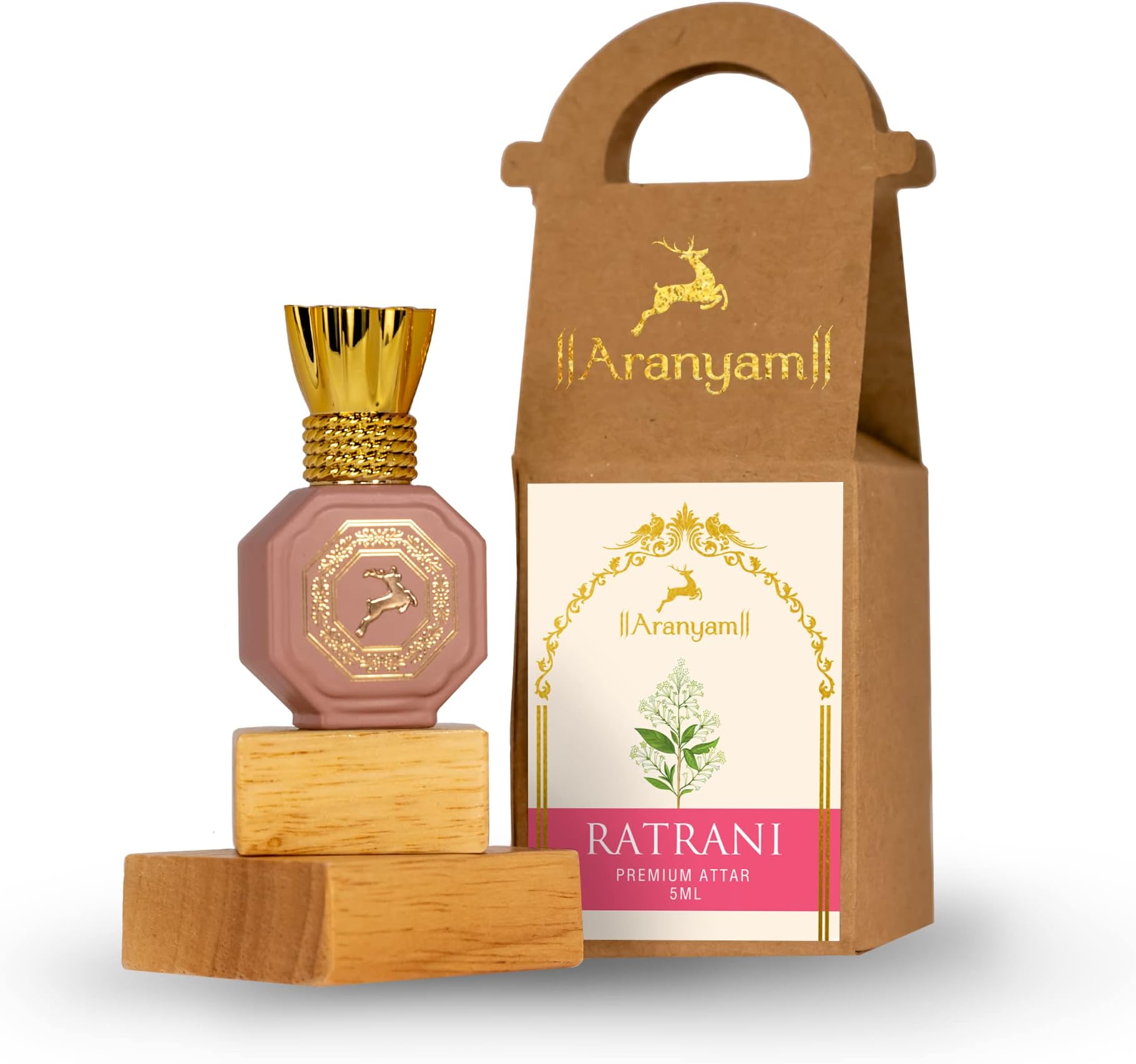 Aranyam Ratrani Attar (White Lily) 5ml Natural Indian Night Queen (Raat Ki Rani) Fragrance Oil, Distilled Floral Attar Perfume (0% Alcohol) For Unisex