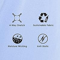 Vista 7 de BARCO ONE - Chamarra quirúrgica duradera de licra elástica 360 para mujer, con 2 bolsillos con cremallera y cuello alto falso