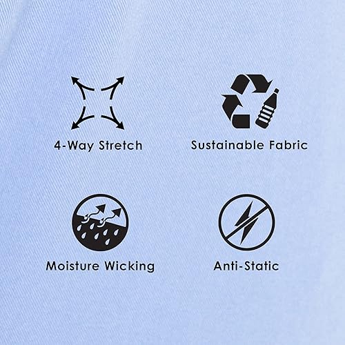 Miniatura 7 de BARCO ONE - Chamarra quirúrgica duradera de licra elástica 360 para mujer, con 2 bolsillos con cremallera y cuello alto falso