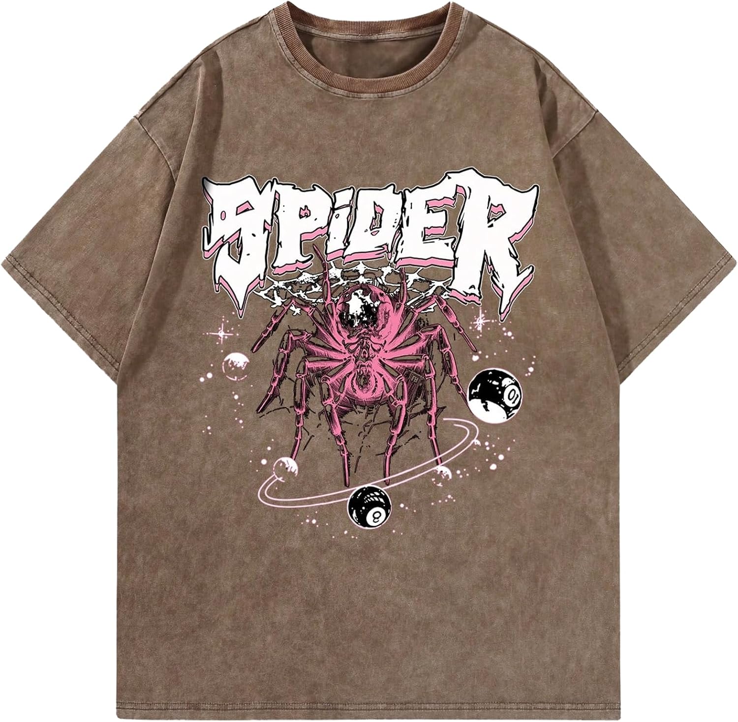 AugYew Graphic Tees Streetwear Tshirts Vintage Unisex Cotton Acid Washed Oversized T-Shirts Summer Clothes Tops for Men