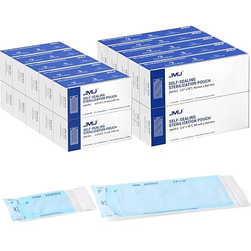 Miniatura 18 de JMU 200 bolsas de esterilización autosellantes, bolsas de autoclave de 5.25 x 11 pulgadas (5.25 x 10)