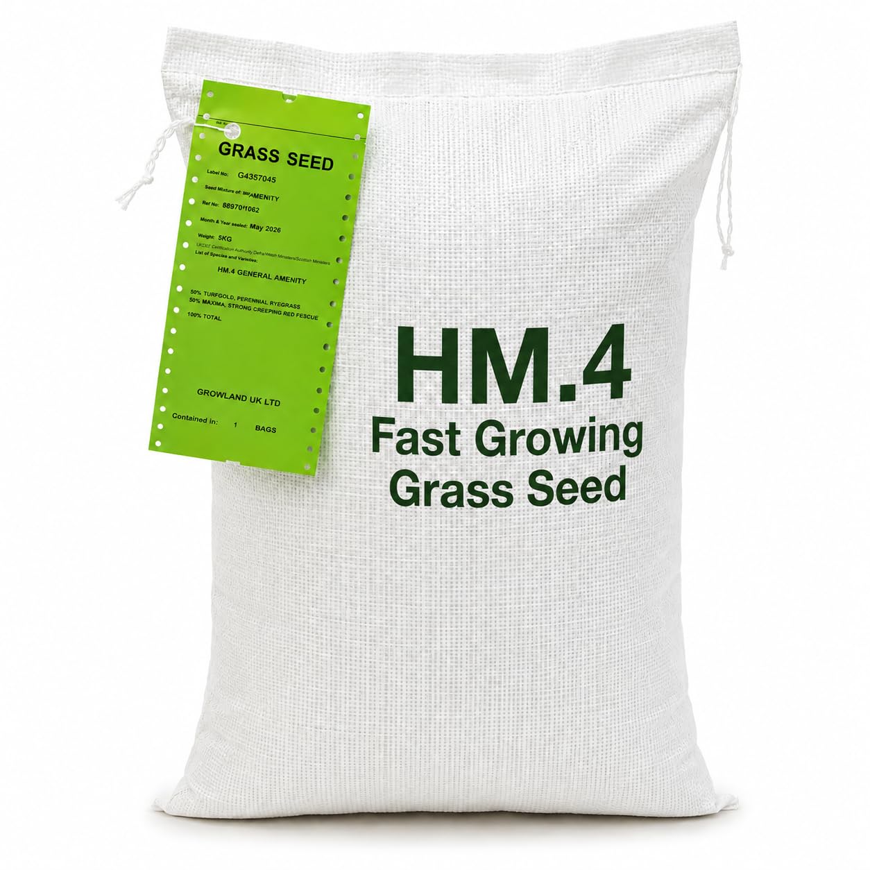 Fast Growing Grass Seed Hard Wearing Pet Friendly Lawn 5Kg Cover 300 sqm