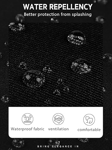 Miniatura 3 de Syntus Delantales de servidor con 3 bolsillos, Negro -