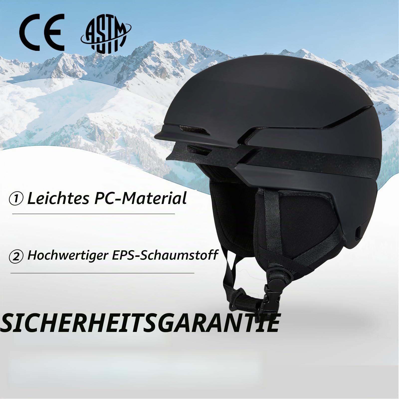 VCOROS Skihelm mit Skibrille Skimaske DXH-811 Skihelme für Unisex
