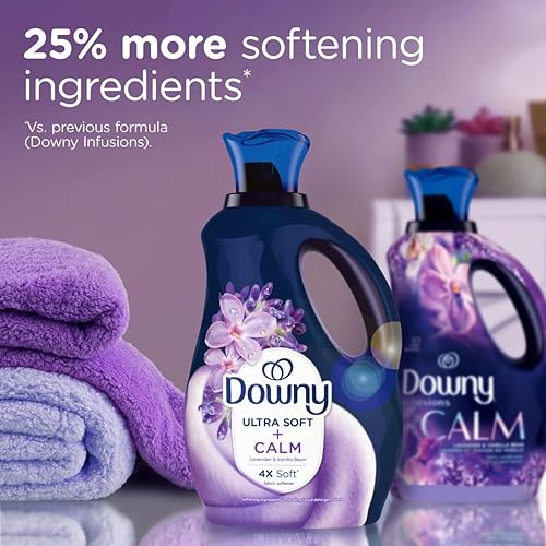 Miniatura 5 de Downy Infusions Suavizante Líquido para Telas, CALM, Lavanda y Vainilla Relajantes, 56 fl oz
