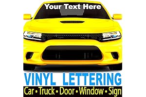 1060 Graphics - Custom Front Windshield Decal: Personalize Your Ride with Custom Lettering