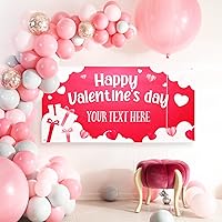 Vista 154 de Cartel de fondo personalizado para el día de San Valentín, decoración de San Valentín, letrero de vinilo con texto en inglés "Be My Valentine
