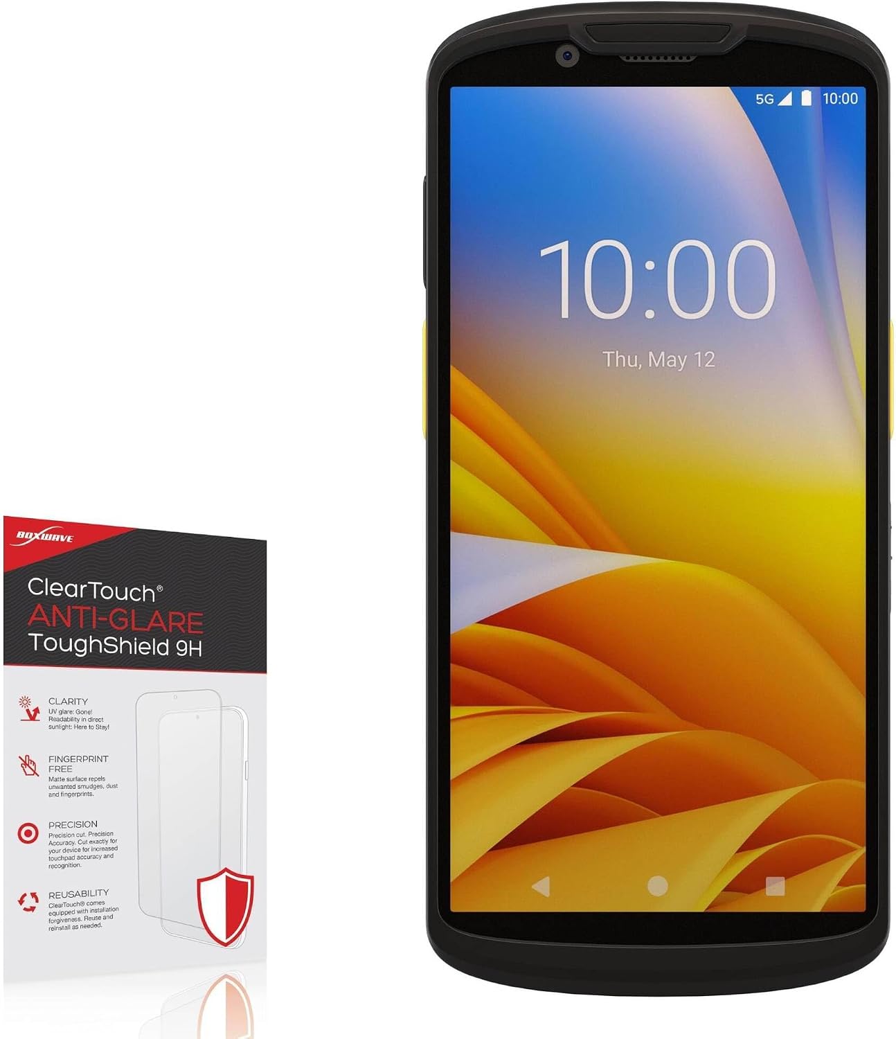 BoxWave Screen Protector Compatible with Zebra TC58 - ClearTouch Anti-Glare ToughShield 9H (2-Pack), Anti-Glare 9H Tough Flexible Film Screen Protector