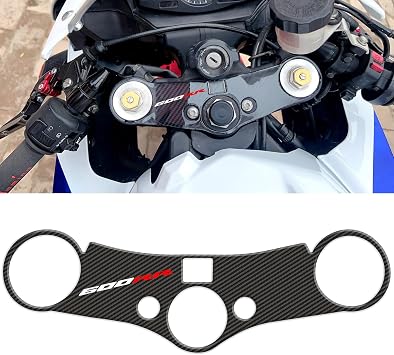 Motorcycle Carbon-look Upper Triple Yoke Cover Protector 3D Decal sticker Case Compatible with HO&ND&A CBR600RR CBR 600RR Accessories 2007-2017