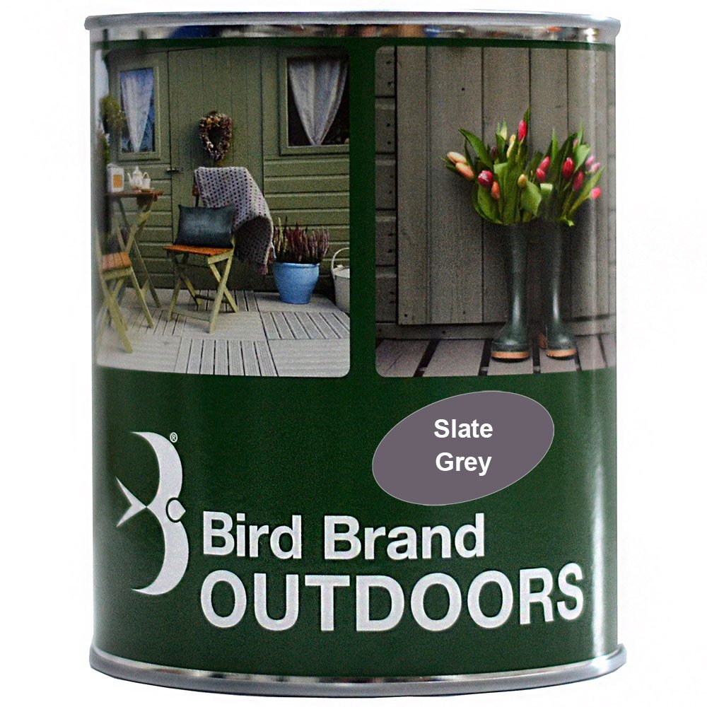 Bird Brand Outdoor Garden Paint Satin Finish (2.5 Litre, Slate Grey)