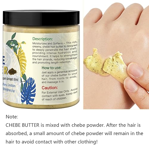 Miniatura 2 de Mantequilla Chebe de 8.8 onzas para el crecimiento del cabello, grasa para el cabello para hombres, mujeres, mantequilla Chebe para engrosar el