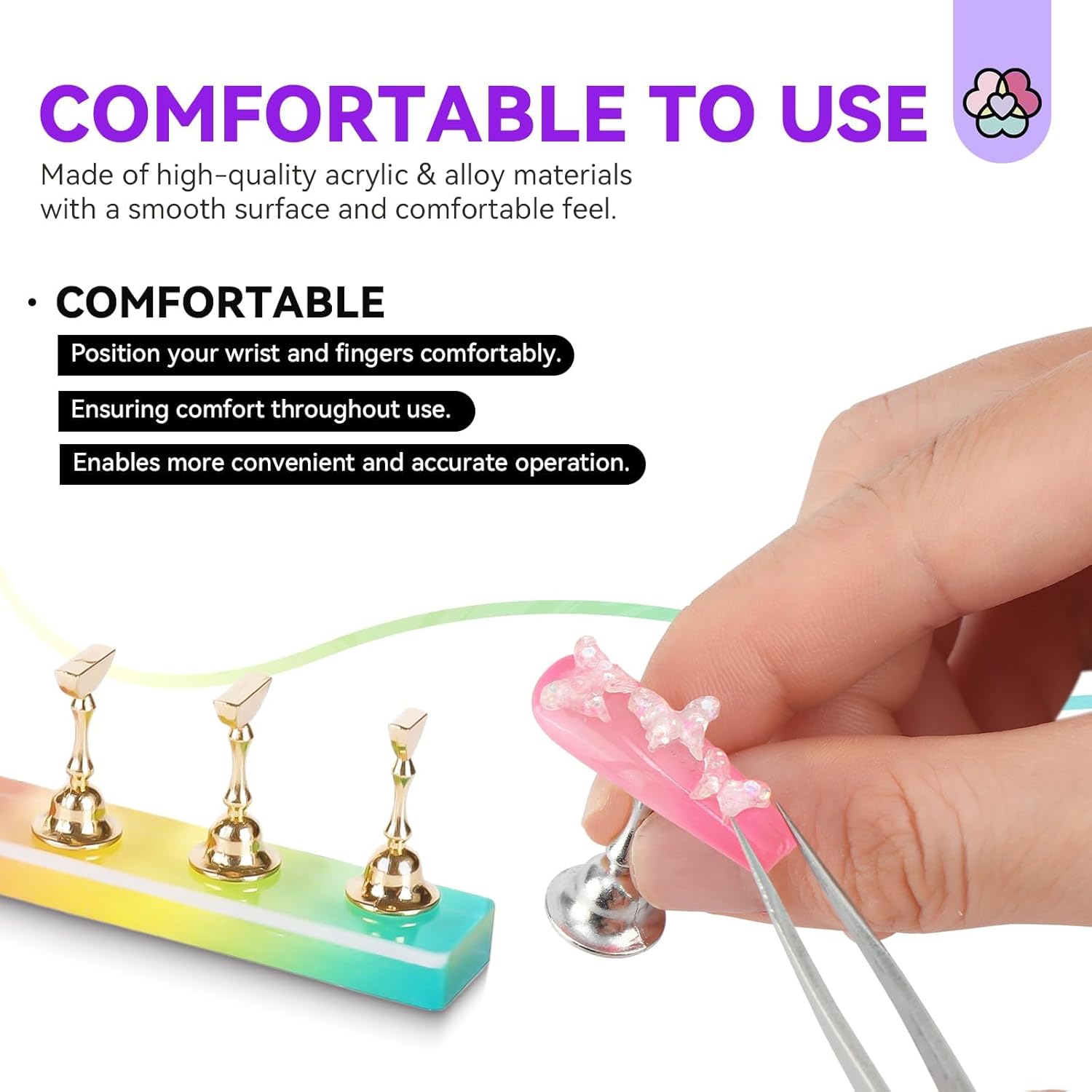 Saviland Monomer Acrylic Nail Liquid – 8.11fl.oz Acrylic Liquid with 3PCS Acrylic Brushes Size SAVILAND Nail Holder for Painting Nails : 3 Set Strong Magnet Nail Stand Acrylic Nail Art Display Stand