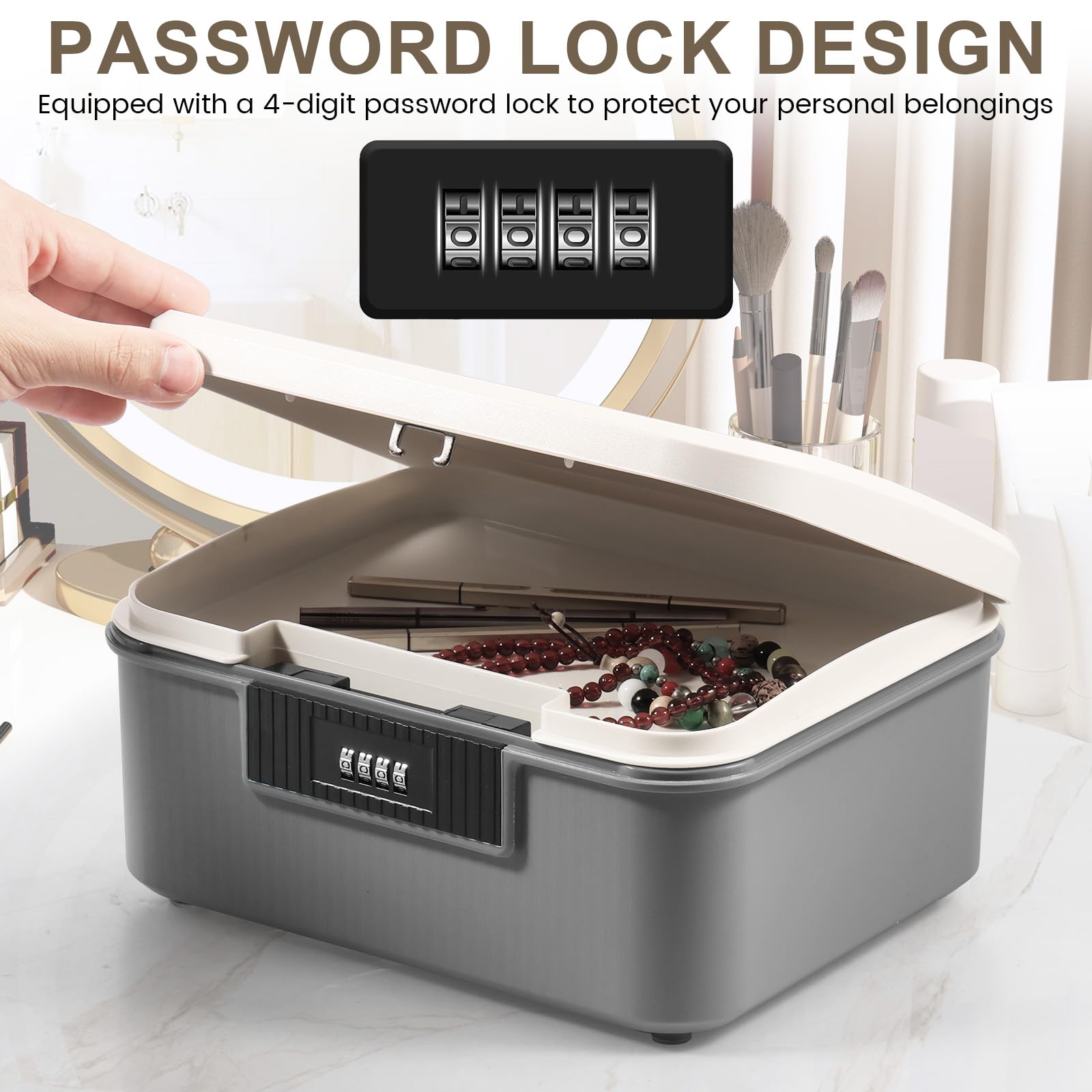 Boite Avec Serrure Lockabox Mini - Boîte De Rangement Verrouillable 3L, Sans BPA, Pour Médicaments Ou Nourriture Rangement Secure Sans Bpa